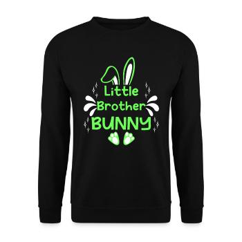 Easter Little Brother Bunny Brother Rabbit Easter - Unisex Sweatshirt - black - Front - Alina (178cm) & Michal (187cm)