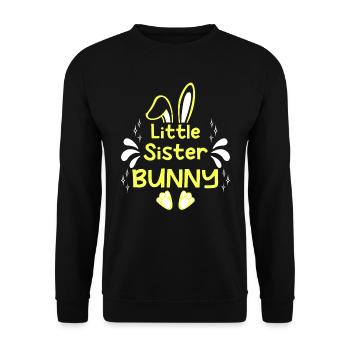 Little Sister Rabbit Easter Bunny Bunny Kids - Unisex Sweatshirt - black - Front - Alina (178cm) & Michal (187cm)