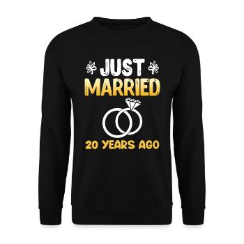 20 years married porcelain wedding - Unisex Sweatshirt - black - Front - Alina (178cm) & Michal (187cm)