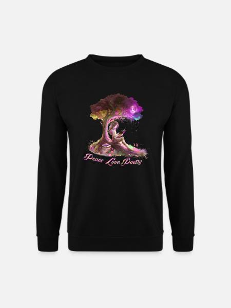 Peace Love Poesie Gedichte Poeten Lyrik und - Unisex Pullover - Schwarz