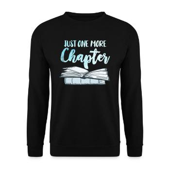Just one more chapter of book lover and reading fan - Unisex Sweatshirt - black - Front - Alina (178cm) & Michal (187cm)