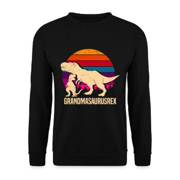 Omasaurus Grandma Mother's Day Dinosaur Fan - Unisex Sweatshirt - black - Front - Alina (178cm) & Michal (187cm)