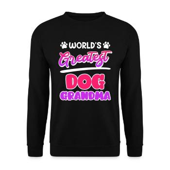Dog Lovers Best Grandma Mother's Day Granny Dog Fan - Unisex Sweatshirt - black - Front - Alina (178cm) & Michal (187cm)