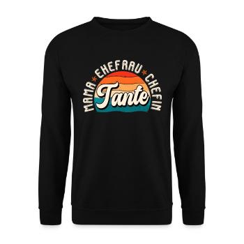 Tante Ehefrau Chefin Legende Muttertag Tanten - Unisex Pullover - Schwarz - Vorne - Alina (178cm) & Michal (187cm)