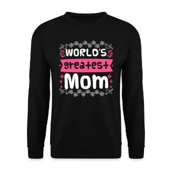 Weltbeste Mama Muttertag Beste Mama coolste Mama - Unisex Pullover - Schwarz - Vorne - Alina (178cm) & Michal (187cm)