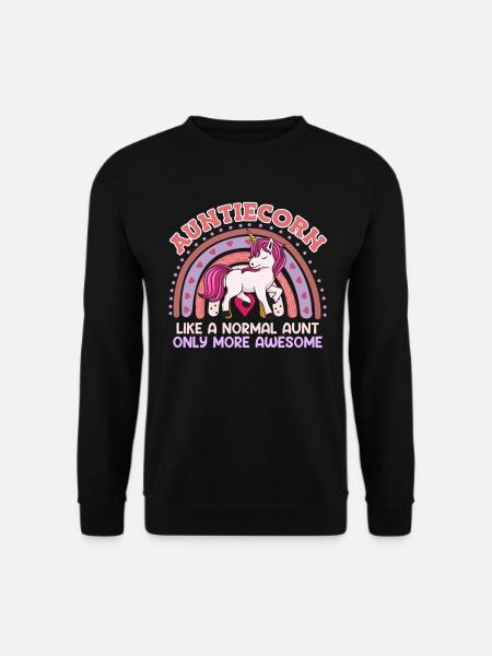 Tanticorn Einhorn Tanten Muttertag Unicorn - Unisex Pullover - Schwarz