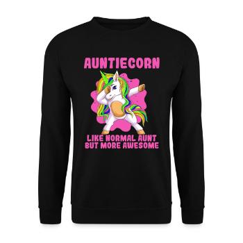 Tanticorn Tantes Fête des mères Licorne Fan Tante - Sweat-shirt Unisexe - noir - Devant - Alina (178cm) & Michal (187cm)