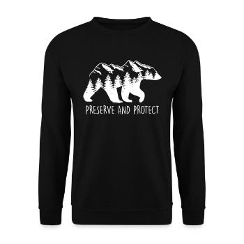 Umweltschutz Artenschutz Rettet die Erde - Unisex Pullover - Schwarz - Vorne - Alina (178cm) & Michal (187cm)