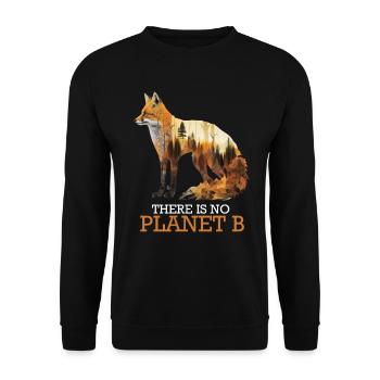 There is no Planet B endangered species - Unisex Sweatshirt - black - Front - Alina (178cm) & Michal (187cm)