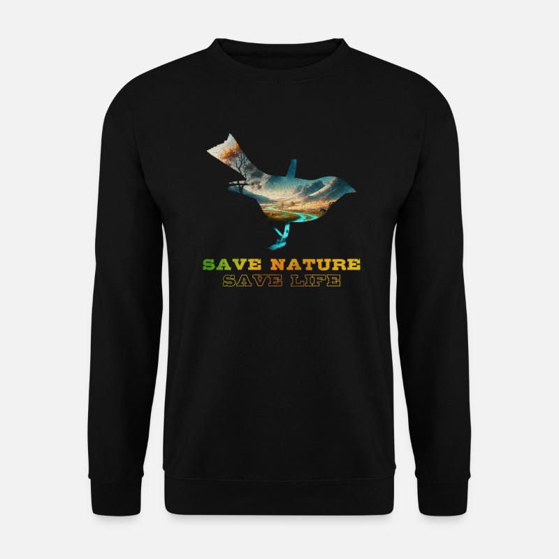 Save the Nature Umweltschutz Rettet die Erde - Unisex Pullover - Schwarz