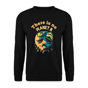 There is no Planet B Earth Day Mission Erde - Unisex Sweatshirt - black - Front - Alina (178cm) & Michal (187cm)