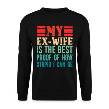 Divorce Party Cool Ex-Man Divorce - Unisex Sweatshirt - black - Front - Alina (178cm) & Michal (187cm)