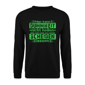 Scheidungsparty glücklich Geschieden Divorce - Unisex Pullover - Schwarz - Vorne - Alina (178cm) & Michal (187cm)