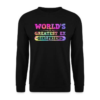 Ex Girlfriend Breakup Party Happily Separated - Unisex Sweatshirt - black - Front - Alina (178cm) & Michal (187cm)