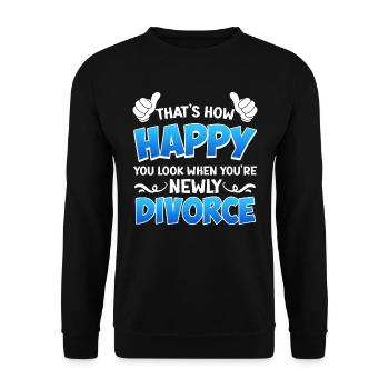 Divorce Party New Divorce Divorce - Unisex Sweatshirt - black - Front - Alina (178cm) & Michal (187cm)