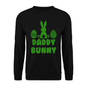 Papa Bunny Easter Daddy Bunny Easter Bunny - Unisex Sweatshirt - black - Front - Alina (178cm) & Michal (187cm)
