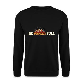Wanderfull Hikers Summit Sports Mountaineers - Unisex Sweatshirt - black - Front - Alina (178cm) & Michal (187cm)