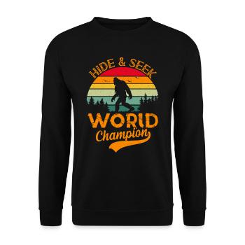 Cache-cache et cherchez Nature Garçons Randonneurs Drôle - Sweat-shirt Unisexe - noir - Devant - Alina (178cm) & Michal (187cm)