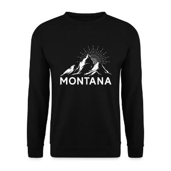 Montana Bergsteiger Summit klettern Wandern - Unisex Pullover - Schwarz - Vorne - Alina (178cm) & Michal (187cm)