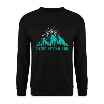 Glacier National Park Mountaineers - Unisex Sweatshirt - black - Front - Alina (178cm) & Michal (187cm)