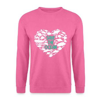 Save The Ocean Ocean Protection Environment - Unisex Sweatshirt - pink - Front