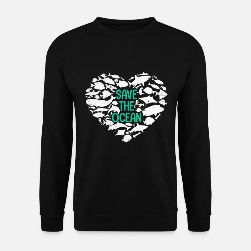 Save The Ocean Ozeanschutz Umwelt - Unisex Pullover - Schwarz