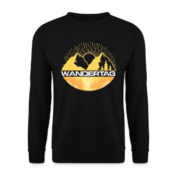 Wandertage Bergfan Wandern Hiking - Unisex Pullover - Schwarz - Vorne - Alina (178cm) & Michal (187cm)