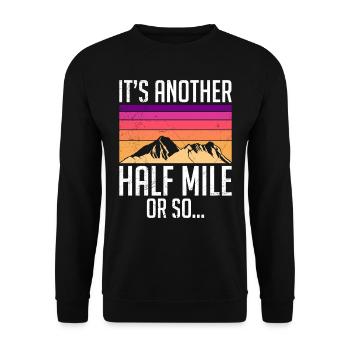 Wanderer lustig Bergesteiger Berge Naturburschen - Unisex Pullover - Schwarz - Vorne - Alina (178cm) & Michal (187cm)