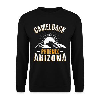Phoenix Arizona Mountaineers and Hikers Summit - Unisex Sweatshirt - black - Front - Alina (178cm) & Michal (187cm)