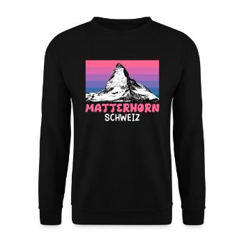 Matterhorn Bergsteiger Summit Wandern klettern - Unisex Pullover - Schwarz - Vorne - Alina (178cm) & Michal (187cm)