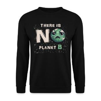 There is no Planet B Earth Day Mission Erde - Unisex Sweatshirt - black - Front - Alina (178cm) & Michal (187cm)