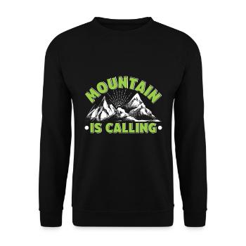 Appels en montagne, alpiniste, randonneur, fan de montagne - Sweat-shirt Unisexe - noir - Devant - Alina (178cm) & Michal (187cm)