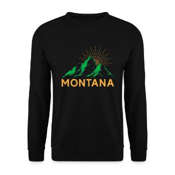 Montana Bergsteiger Summit klettern Wandern - Unisex Pullover - Schwarz - Vorne - Alina (178cm) & Michal (187cm)