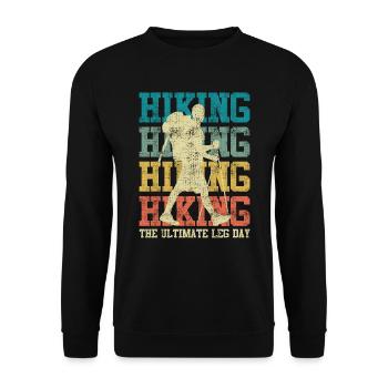 Ultimate Leg Day Randonnée pour les fans de montagne - Sweat-shirt Unisexe - noir - Devant - Alina (178cm) & Michal (187cm)