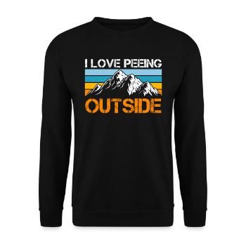 Bergsteiger lustig Peeing outside Naturburschen - Sweat-shirt Unisexe - noir - Devant - Alina (178cm) & Michal (187cm)