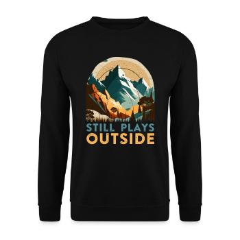 Nature Boys joue toujours à l’extérieur Mountaineers - Sweat-shirt Unisexe - noir - Devant - Alina (178cm) & Michal (187cm)