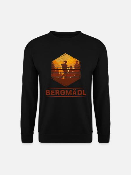 Bergfan Bergmädel Wanderer und Bergsteiger Wandern - Unisex Pullover - Schwarz