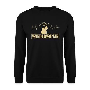 Hiker, Mountaineer, Hiker - Unisex Sweatshirt - black - Front - Alina (178cm) & Michal (187cm)