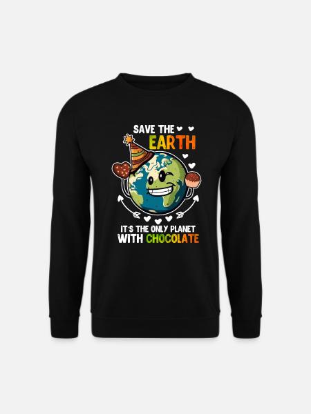 Save the Earth Chocolate Lovers Protection de l’environnement - Sweat-shirt Unisexe - noir