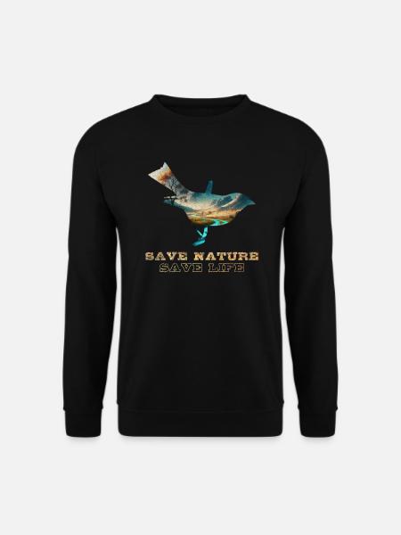 Save the Nature Umweltschutz Rettet die Erde - Unisex Pullover - Schwarz
