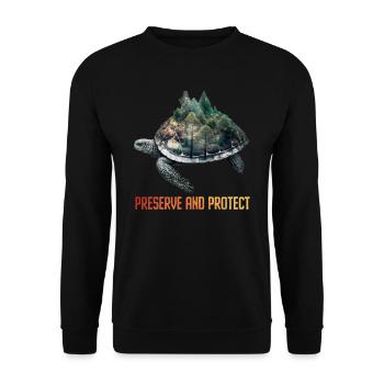 Species protection, endangered animals, nature - Unisex Sweatshirt - black - Front - Alina (178cm) & Michal (187cm)