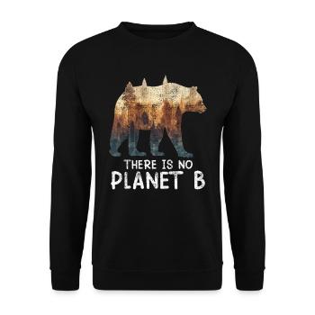 There is no Planet B endangered species - Unisex Sweatshirt - black - Front - Alina (178cm) & Michal (187cm)