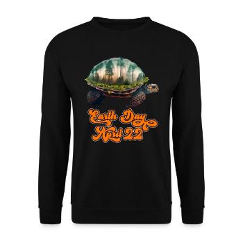 Earth Day April 22 Mission Earth Environmental Protection - Unisex Sweatshirt - black - Front - Alina (178cm) & Michal (187cm)