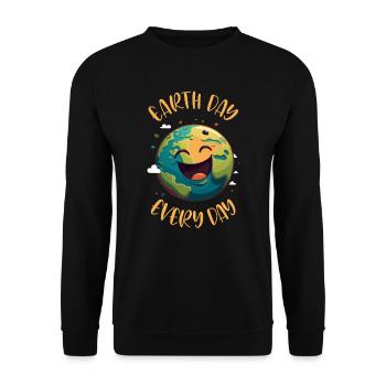 Earth Day April 22 Mission Earth Environmental Protection - Unisex Sweatshirt - black - Front - Alina (178cm) & Michal (187cm)