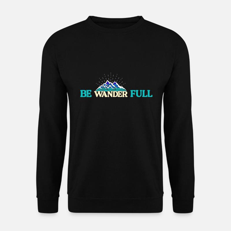Wanderfull Wanderer Gipfelsport Bergsteiger - Unisex Pullover - Schwarz