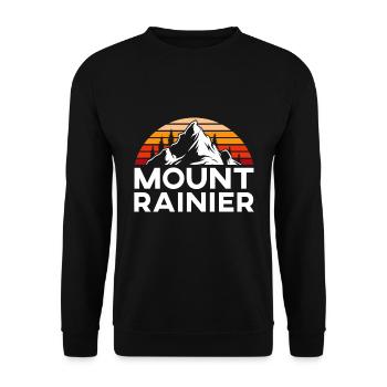 Mount Rainier Mountaineering Summit Sports Hiking - Unisex Sweatshirt - black - Front - Alina (178cm) & Michal (187cm)