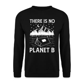 There is no Planet B saying environmental protection climate - Unisex Sweatshirt - black - Front - Alina (178cm) & Michal (187cm)