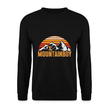 Mountain Boys, Mountaineer, Climber, Mountain Fan - Unisex Sweatshirt - black - Front - Alina (178cm) & Michal (187cm)