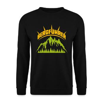Bergführer Wanderer und Bergsteiger klettern - Unisex Pullover - Schwarz - Vorne - Alina (178cm) & Michal (187cm)