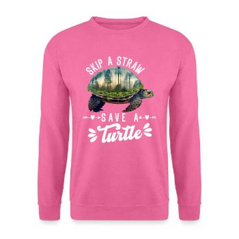 Save the turtles Environmental Protection Ocean - Unisex Sweatshirt - pink - Front